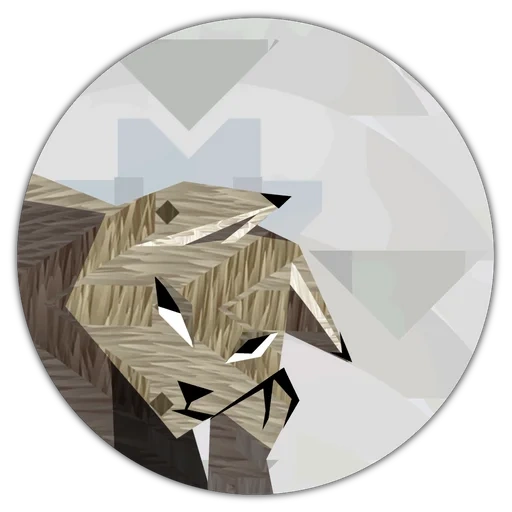 wolf origami, habitat 2 badger, polygonal wolf, polygonal wolf, wolf trophy paper technology