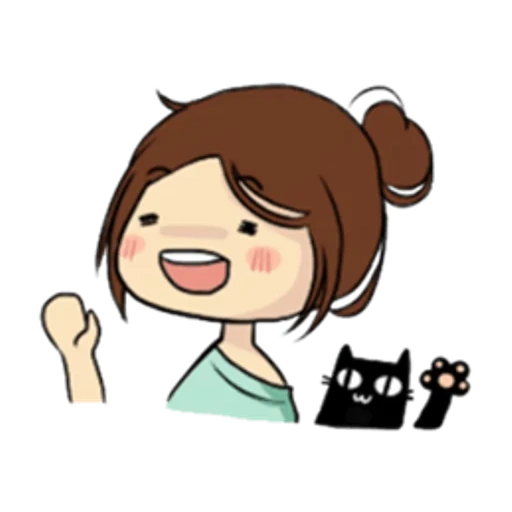 аниме, рисунки кавай, me and my cat