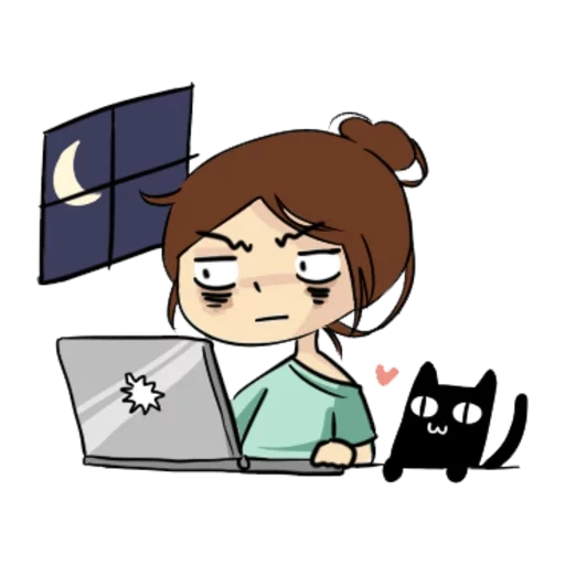 cat, character, web comic, lin comics, cute drawings