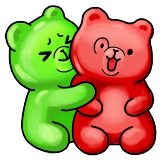 orso dattero rosso, jelly bear vector, jelly bear grafica, vettore dell'orso di giuggiola, orso rosso di giuggiola gamma 3d