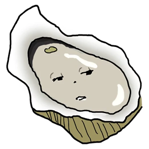 alimentation, huîtres, oyster art, oyster cartoon, oyster motif enfant