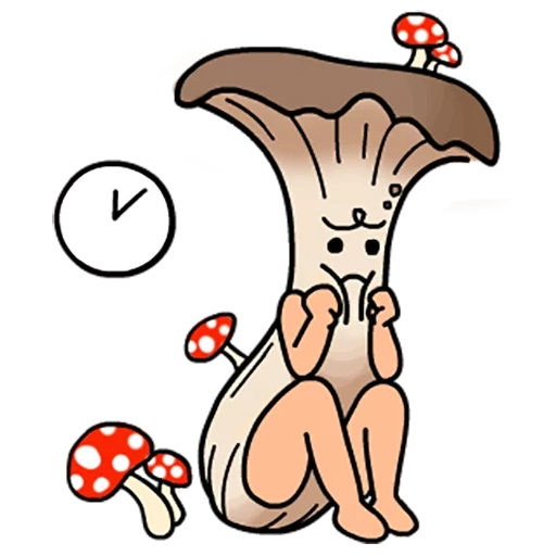i funghi, sketch di funghi, i funghi, funghi divertenti, colorazione di funghi