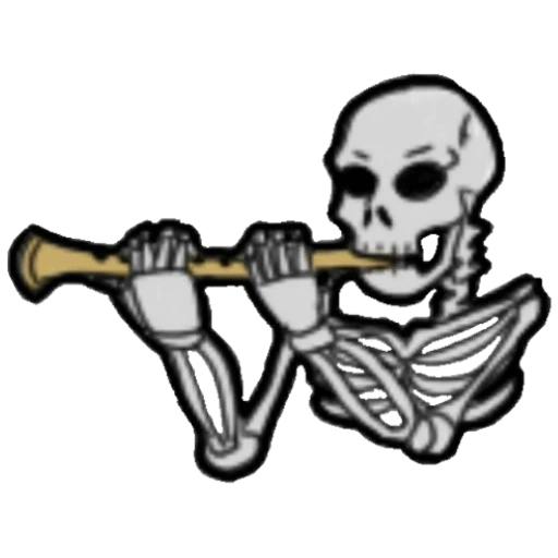стикеры скелет, скелет без фона, наклейки скелеты, скелет, скелет с трубой