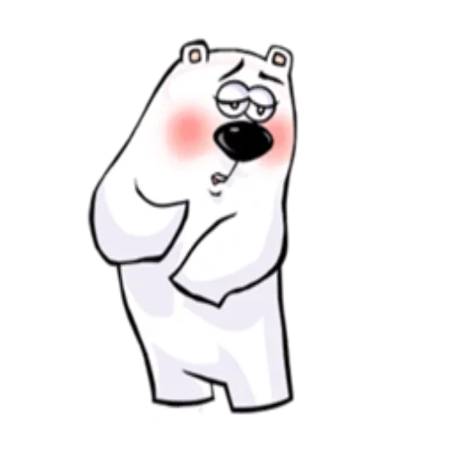 urso fofo, urso polar, urso polar fofo, urso polar de desenho animado