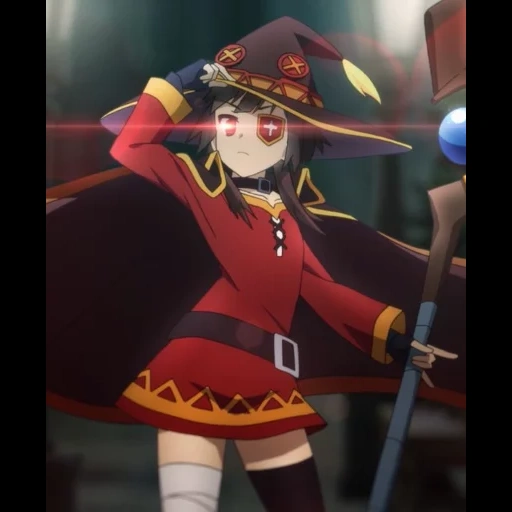 megumin, poliamina gigante p34, arte migumin, animação do dólar americano, irmã megu ming