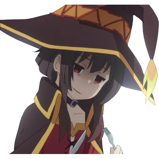 faccia di megumina, anime megumina, screenshot di megumina, megumi konosuba, konosuba megumin