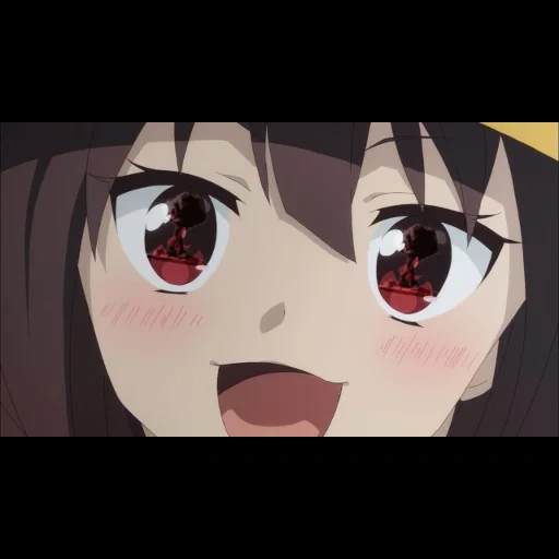 megumina, konosuba, faccia di megumina, anime konosuba, komekko konosuba