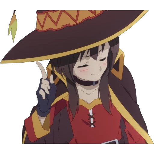 miguming's face, miguming hat, konosuba megumin, miguming konosuba, animation kono suba meiguming