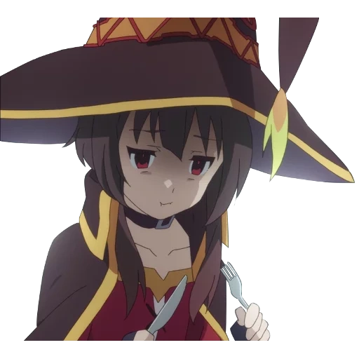 konosuba, wajah megumin, anime megumin, tangkapan layar megumin, konosuba megumin