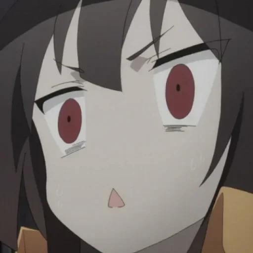 animação, konosuba, animação de kawai, megumi está com raiva, personagem de anime