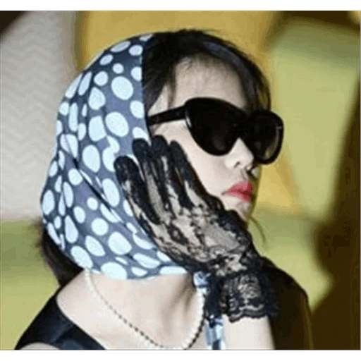 mujer, estilo de chicas, la mujer es hermosa, mujer con gafas de bufanda, chica impresa con gafas de bufanda