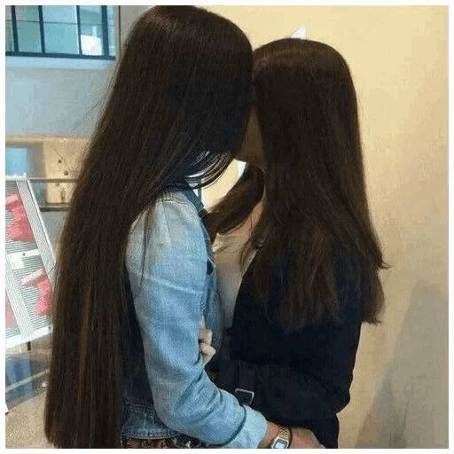 girl, female friends, people, girl's kiss
