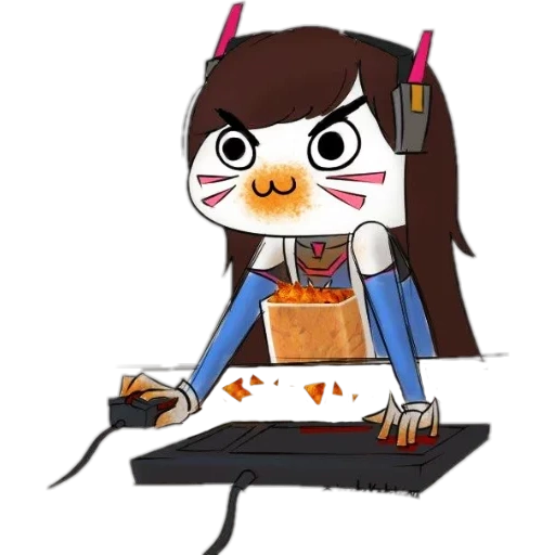 dva, d va, аниме, гремлин дива, d va overwatch