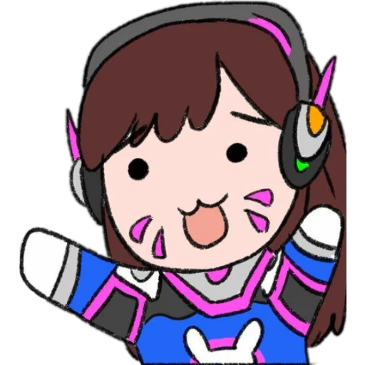 гремлин d.va, овервотч дива, дива овервотч, overwatch d va, персонажи аниме