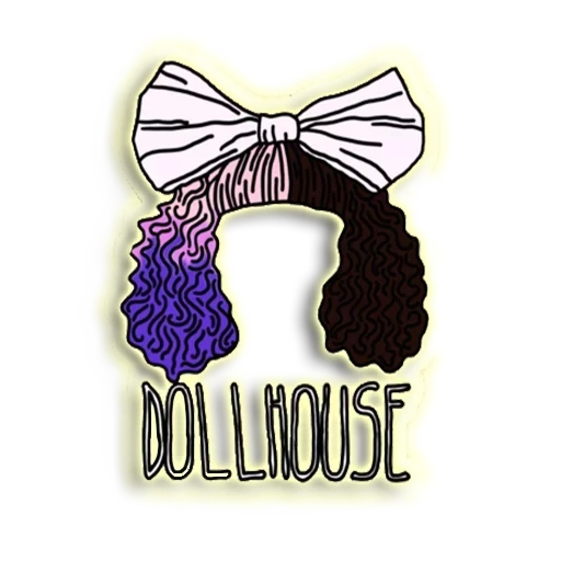 logo, busur, barrette, jepit rambut, notebook melanie martinez