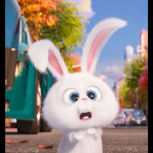 snowball rabbit, bunny cartoon, snowman hare phone, rabbit snowball cartoon, secret life of pets 2