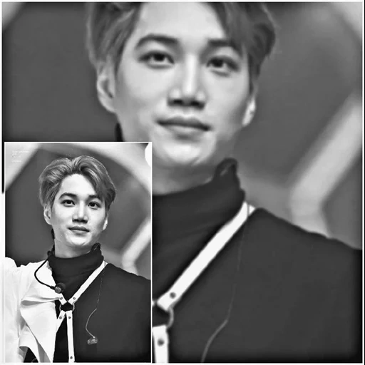 asian, exo kai, pak chanyeol, kai exo dark background, bts collage namjun