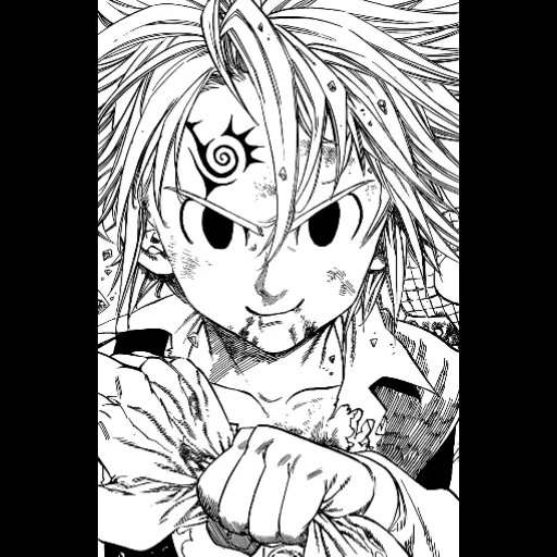 melidas, meliodos ap felk, meliodos siete mortales, melidas siete pecados mortales, siete pecados mortales manga meliodas