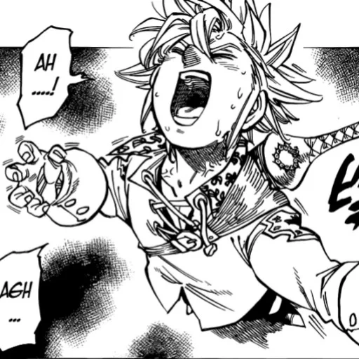 melidas, meliodos enojo, siete pecados mortales, manga siete pecados mortales, siete pecados mortales manga meliodas