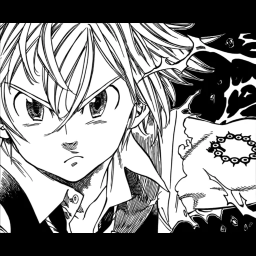 meliodas manga, meliodas ap felk, meliodas style manga, manga seven mortal sins, seven mortal sins manga meliodas