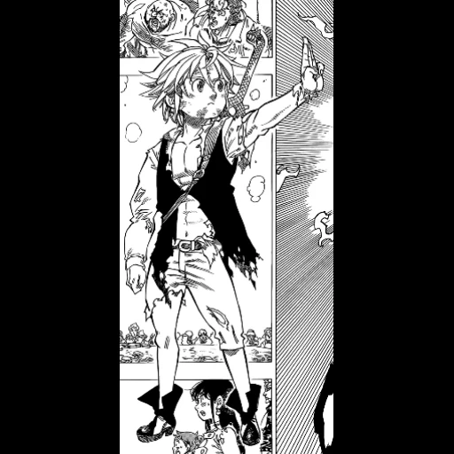 sette peccati mortali, manga sette peccati mortali, manga sette peccati mortali 1 volume, sette peccati mortali meliodas zeledris esstarossa, sette peccati mortali di manga escanor contro meliodas