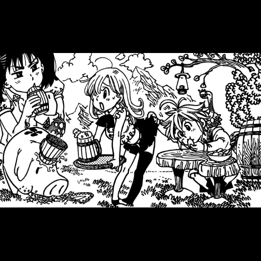 anime, fairy tail manga, manga fariy tale, fairy tail manga color, manga seven mortal sins