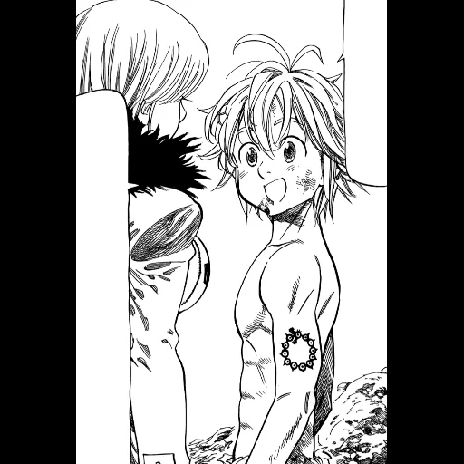 meliodas manga, meliodas ap felk, manga sieben sterbliche sünden, meliodas sieben sterbliche sünden, 7 sterbliche sünden meliodas mit einem bleistift