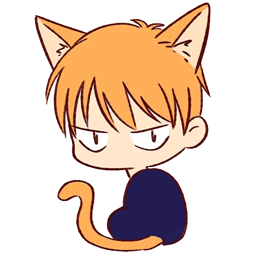 кошка, kyo cat, аниме смешные, аниме персонажи