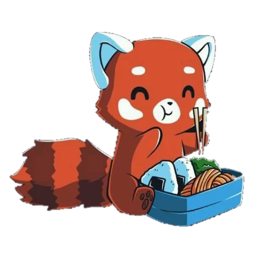 arts cute, red panda art, red panda anime, lovely anime drawings, anima animals cute