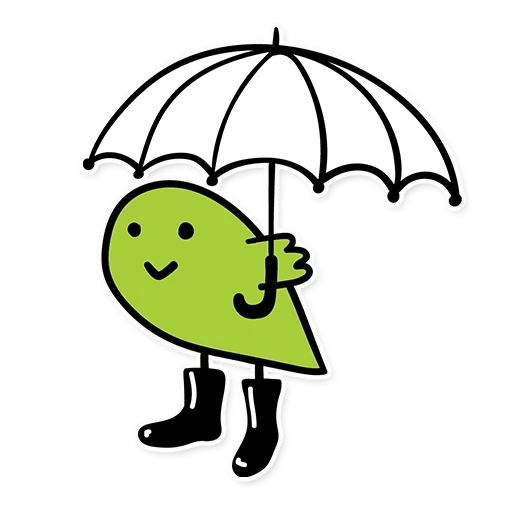 зонтик, рисунок, значок зонтик, листик зонтиком, живой листик зонтиком