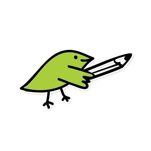 oiseaux, logo, cartoon de mangue, plateforme du festival logo, 1-2 poussins avec la tête appuyée sur le sol