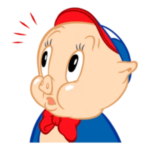 looney, porky pig, luni dins, looney tunes, personaggi dei cartoni animati