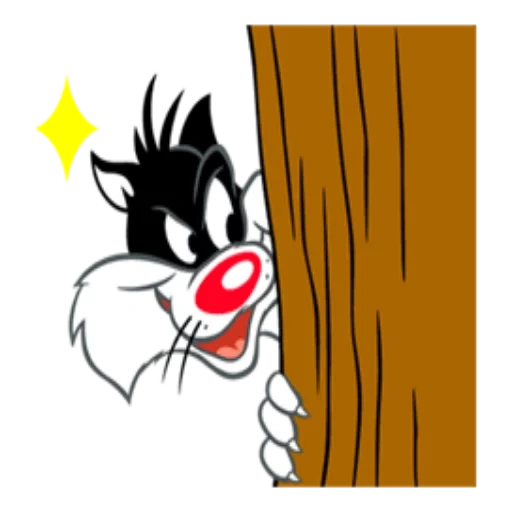 looney, aufkleber, looney tunes, looney melodien cartoons, luni tunz cat sylvester