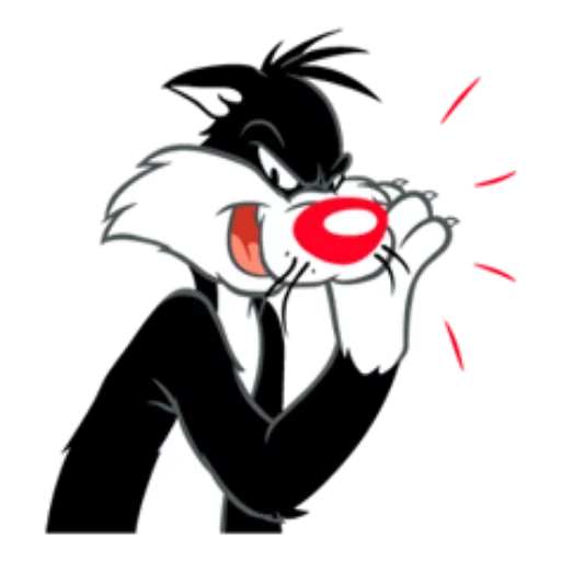 looney, looney tunes, sylvester cat, luni tunz sticker