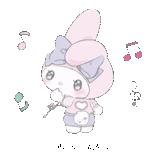 my melody, kitty's melody, cute drawings, gifs my melody, hallow kitty melody