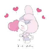 my melody, cute drawings, my melody hello kitty, drawings of sketches are cute, air kiss of a bunny