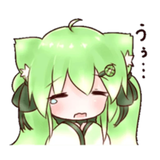 anime, seni anime, enkidu chibi, enkida faith chibi, vokaloid gumi chibi