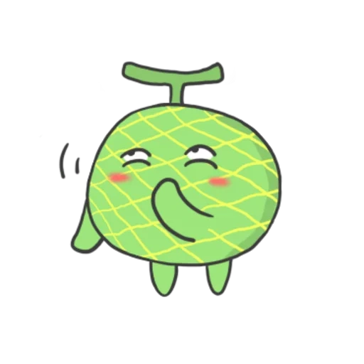 fruit, lovely fruit, watermelon with smiling face, green apple, cartoon fruit