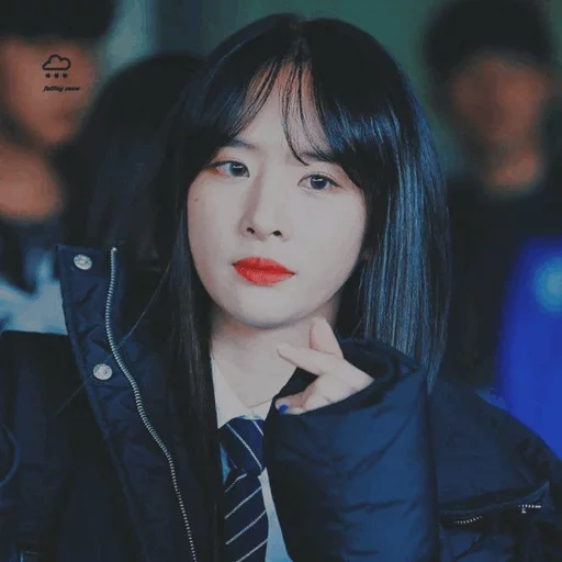 aktris korea, gadis asia, gadis korea, gadis gadis asia yang cantik, rambut pendek beludru merah wendy