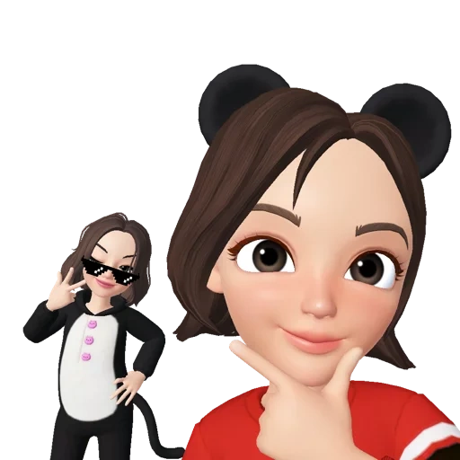 jeune femme, femme, personnages, animoji girl, les personnages de la princesse