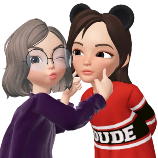 gadis, orang, karakter, keluarga zepeto, gadis animoji