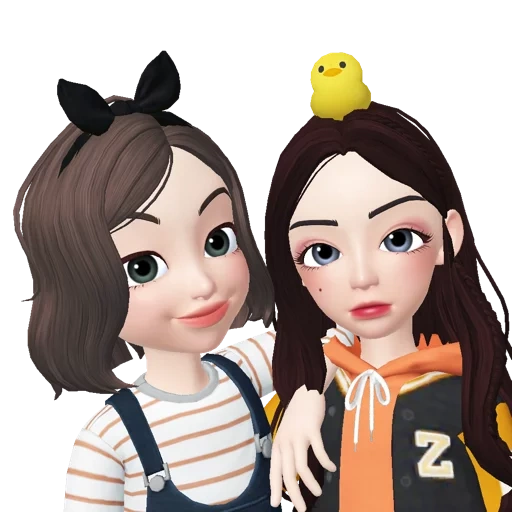 menina, menina, amigos do sexo feminino, personagem zepeto, princesa