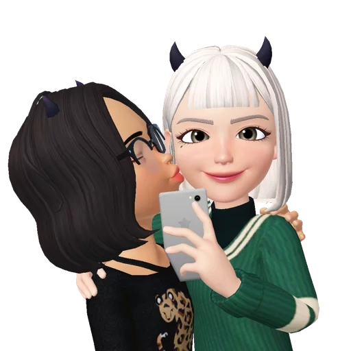 girl, people, incarnate character, photos of friends, zepeto boys white hair eyeglasses