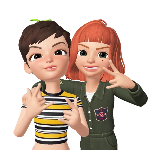 amigos, personagem, casal fofo, estúdio zepeto, fotos de amigos