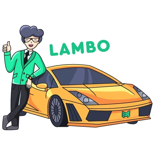 lamborghini, dessin animé de lamborgini, vecteur de lamborghini, lamborghini gallardo, voiture sryzovka lamborghini