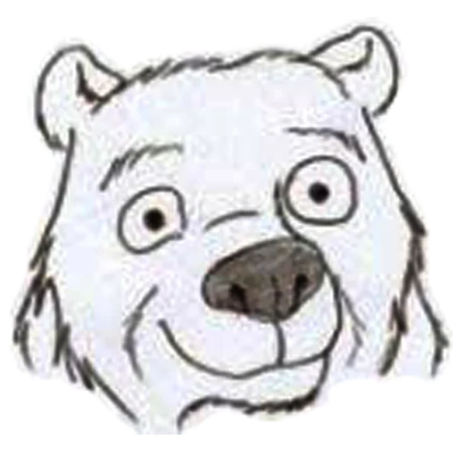 anjing, misha bear, vektor beruang moncong, bertanggungikan dengan pensil, menggambar beruang moncong dengan pensil