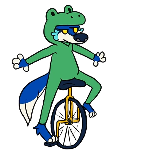 motivo de boi, andar de bicicleta, crocodilo de bicicleta, bicicleta de sapo, monociclo de sapo