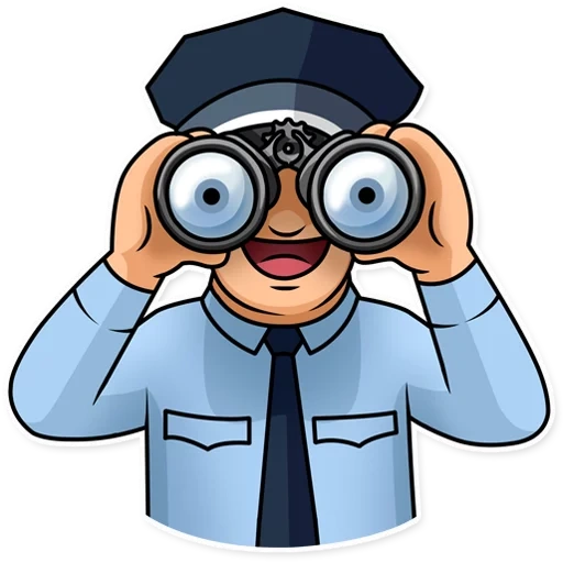 policía, policía de la meme, el hombre es binocular