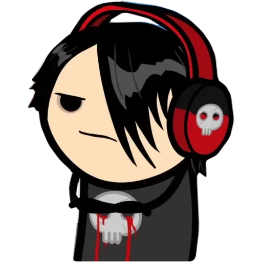 emo, vk ong, humano, foto, emo de desenho animado