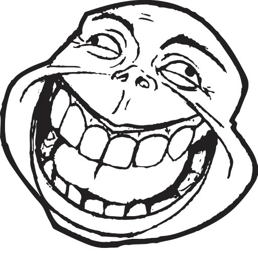 troll face, troll face meme, terrible troll face, draw smiling faces, funny facebook